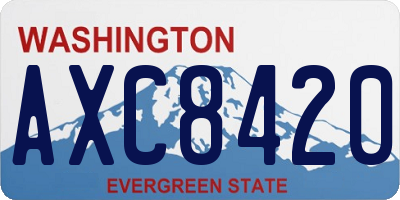 WA license plate AXC8420