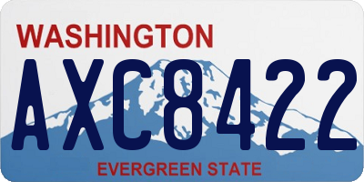 WA license plate AXC8422