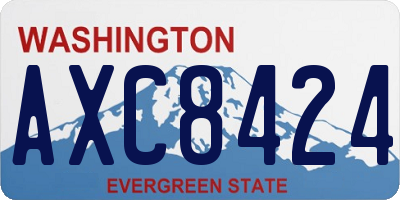 WA license plate AXC8424