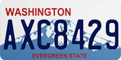 WA license plate AXC8429