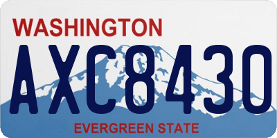 WA license plate AXC8430