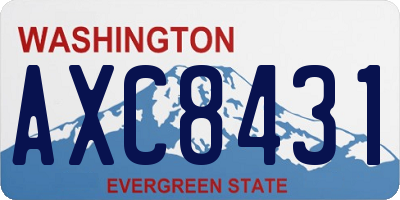 WA license plate AXC8431