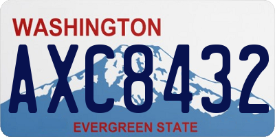 WA license plate AXC8432