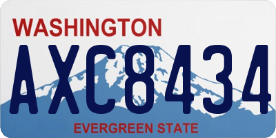 WA license plate AXC8434
