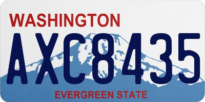 WA license plate AXC8435