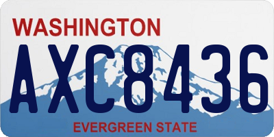 WA license plate AXC8436