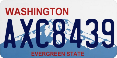 WA license plate AXC8439