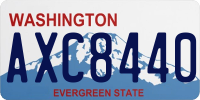 WA license plate AXC8440