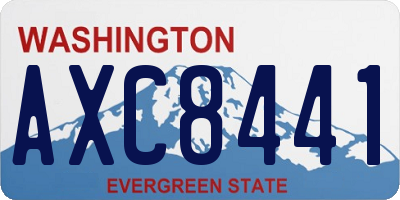 WA license plate AXC8441