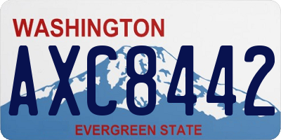 WA license plate AXC8442