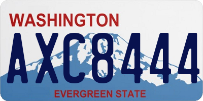 WA license plate AXC8444