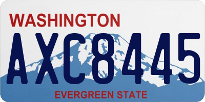 WA license plate AXC8445