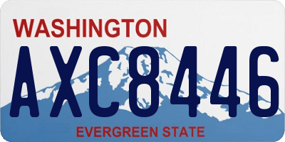 WA license plate AXC8446