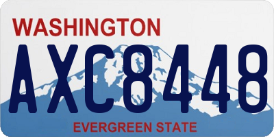 WA license plate AXC8448