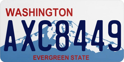 WA license plate AXC8449