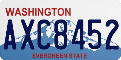 WA license plate AXC8452