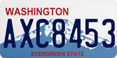 WA license plate AXC8453