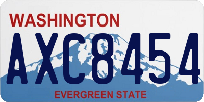 WA license plate AXC8454