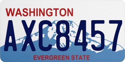 WA license plate AXC8457