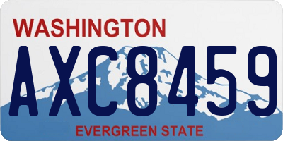 WA license plate AXC8459