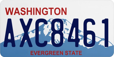 WA license plate AXC8461
