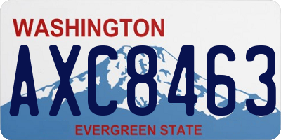 WA license plate AXC8463