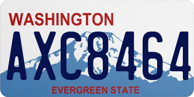 WA license plate AXC8464