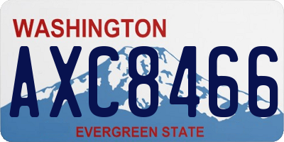 WA license plate AXC8466