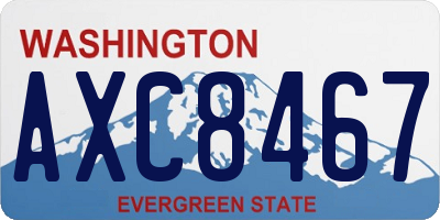 WA license plate AXC8467