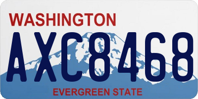WA license plate AXC8468