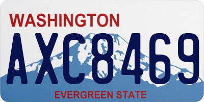 WA license plate AXC8469