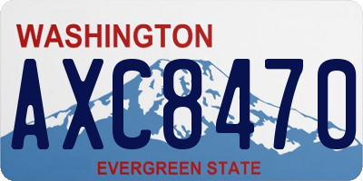 WA license plate AXC8470