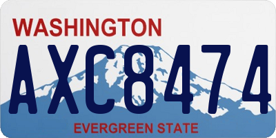WA license plate AXC8474