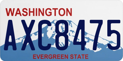 WA license plate AXC8475