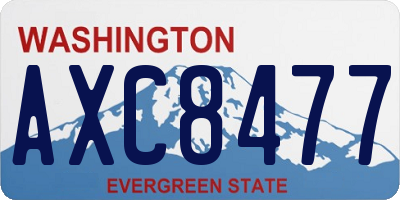 WA license plate AXC8477