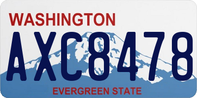 WA license plate AXC8478