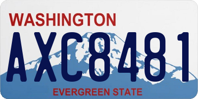WA license plate AXC8481