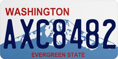 WA license plate AXC8482