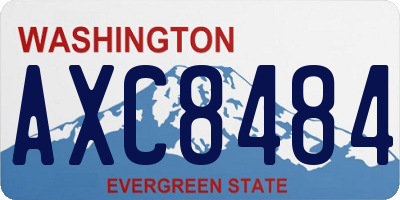 WA license plate AXC8484