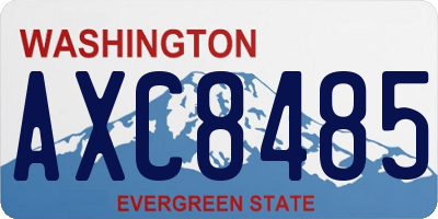 WA license plate AXC8485
