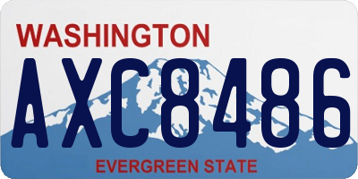 WA license plate AXC8486