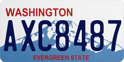 WA license plate AXC8487