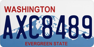 WA license plate AXC8489