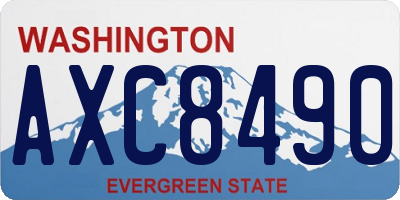 WA license plate AXC8490