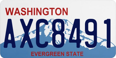 WA license plate AXC8491