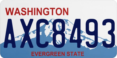 WA license plate AXC8493
