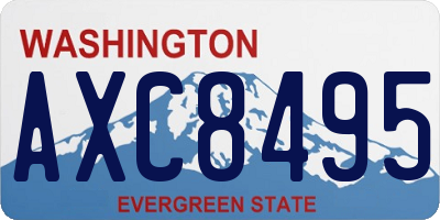 WA license plate AXC8495