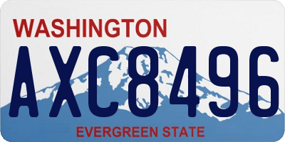 WA license plate AXC8496