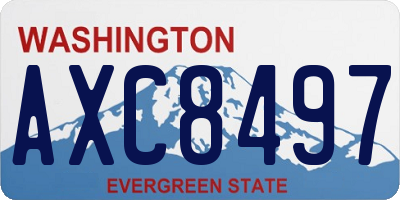 WA license plate AXC8497