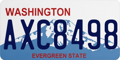 WA license plate AXC8498